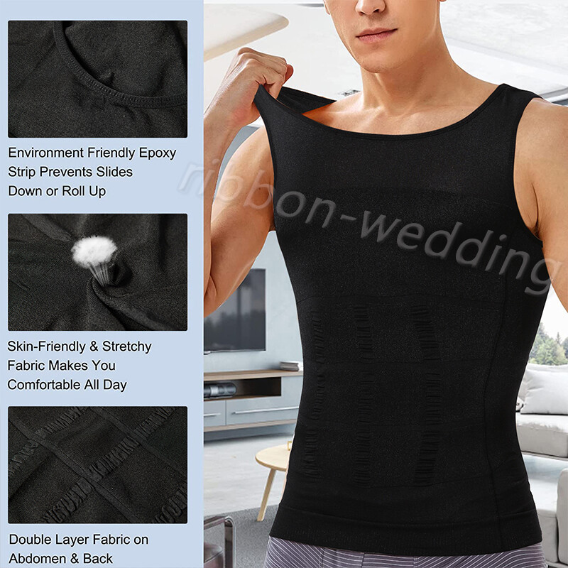 Gynecomastia Compression Vest Fajas para Hombres Back Support Shapewear Tank Top