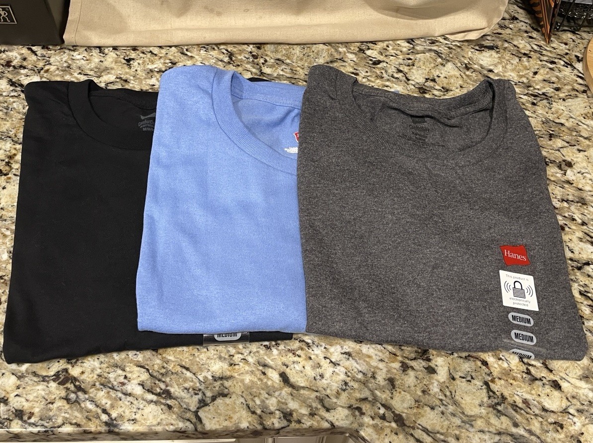 Hanes Men&rsquo;s T-shirt single, 2 pack or 3 pack various colors available, new