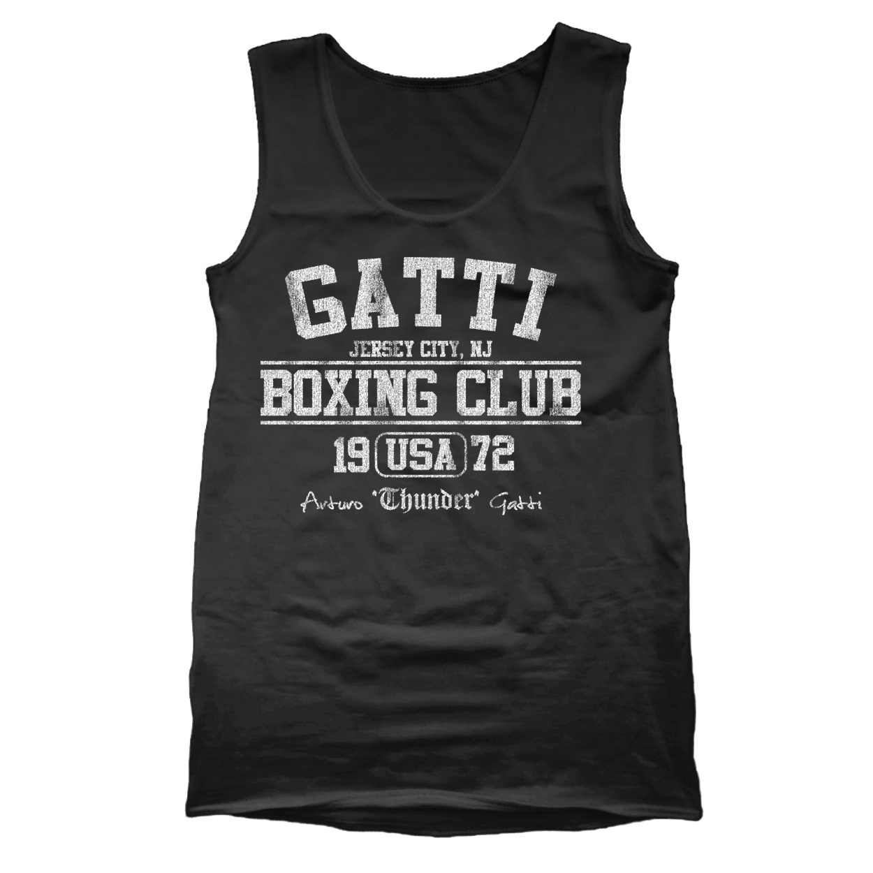 Gatti Boxing Club Retro Arturo Champ Mma Italy Black Tank Top
