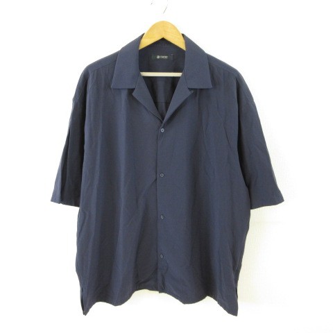Nano Universe Men&rsquo;s Oversized Navy Shirt L Rayon/Nylon/Polyurethane AB Condition
