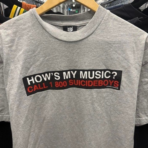 Crazy G-59 « Hows My Music »  » Call -1 800 SuicideBoys Band Tee