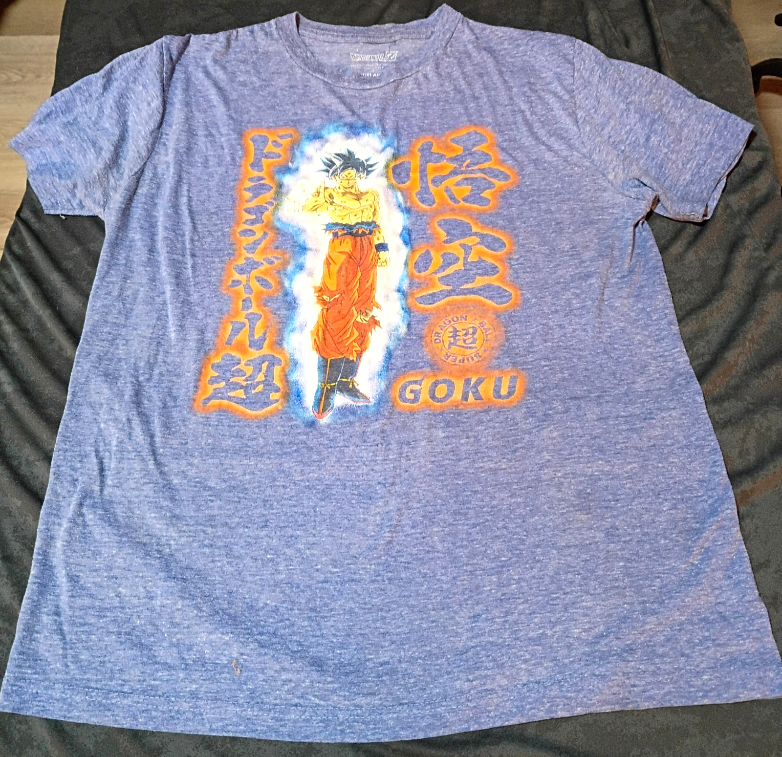 Dragon Ball Z Goku Graphic Logo T-Shirt Men&rsquo;s Crew Neck Short Sleeve Blue M