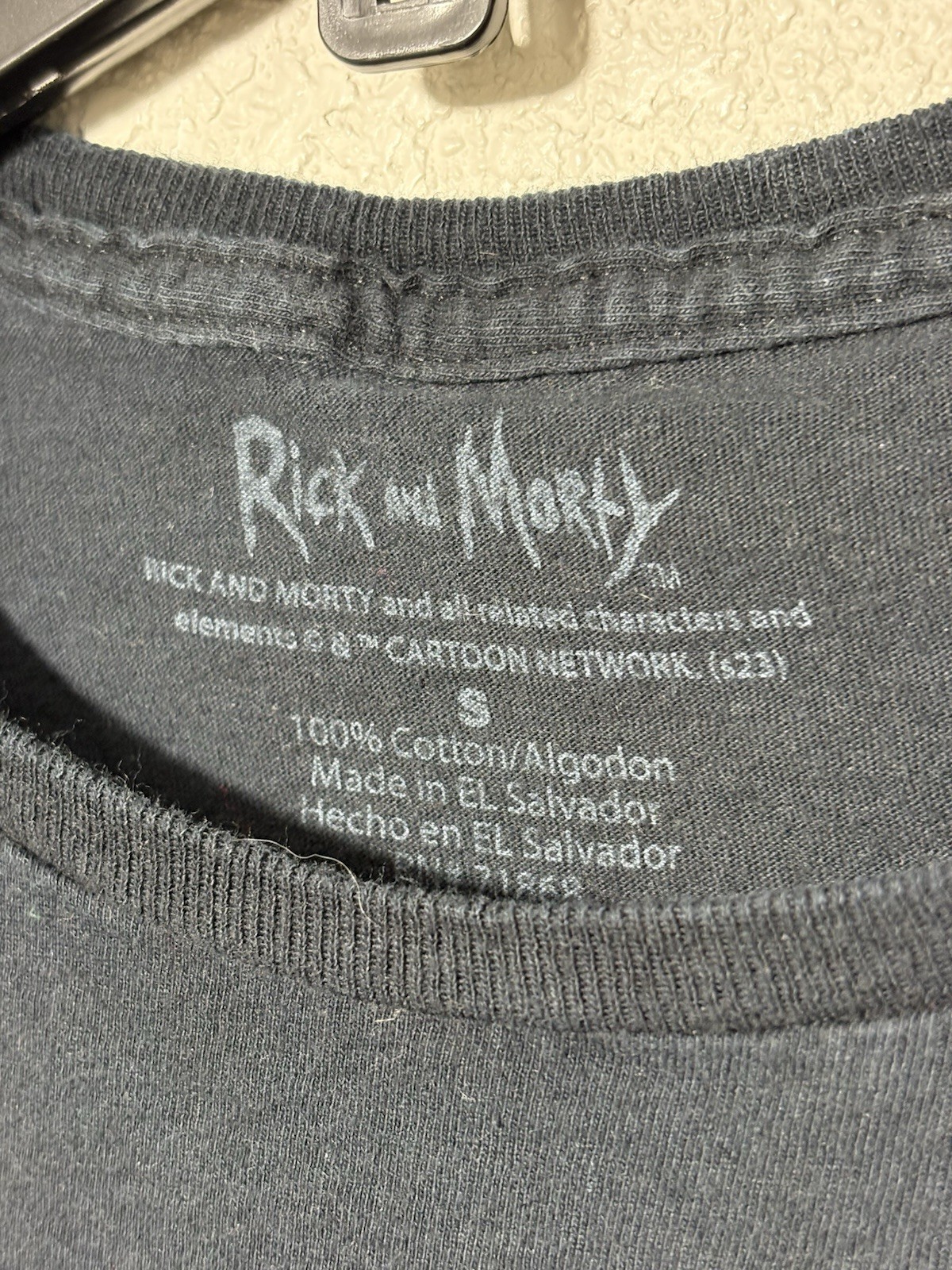 Rick and Morty Graphic T-Shirt Black Cartoon Network Adult Swim Size Small S