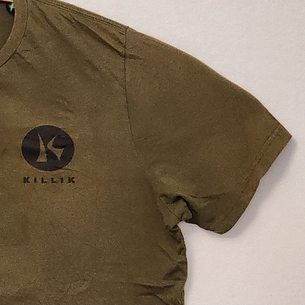 Killik Army Green Short Sleeve Graphic Cotton T-Shirt Size 2XL (See Residue Pic)