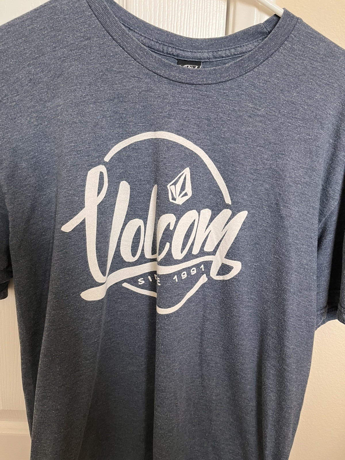 Volcom Stone « True To This » Logo T-Shirt Mens Sz Large, Short Sleeve, Dark Blue