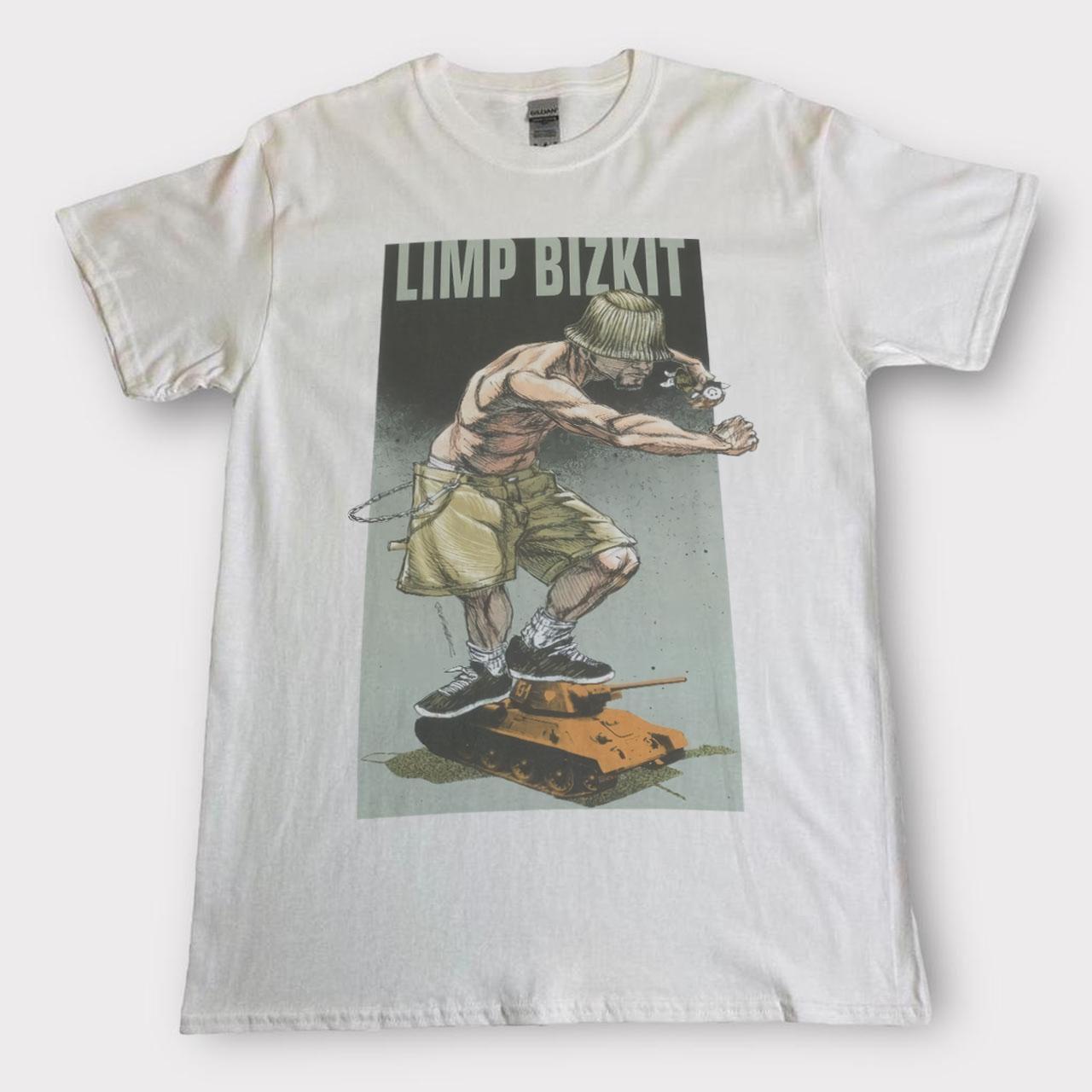 Limp Bizkit Band Tshirt, Limp Bizkit White Unisex Heaven Cotton Tshirt KH7620