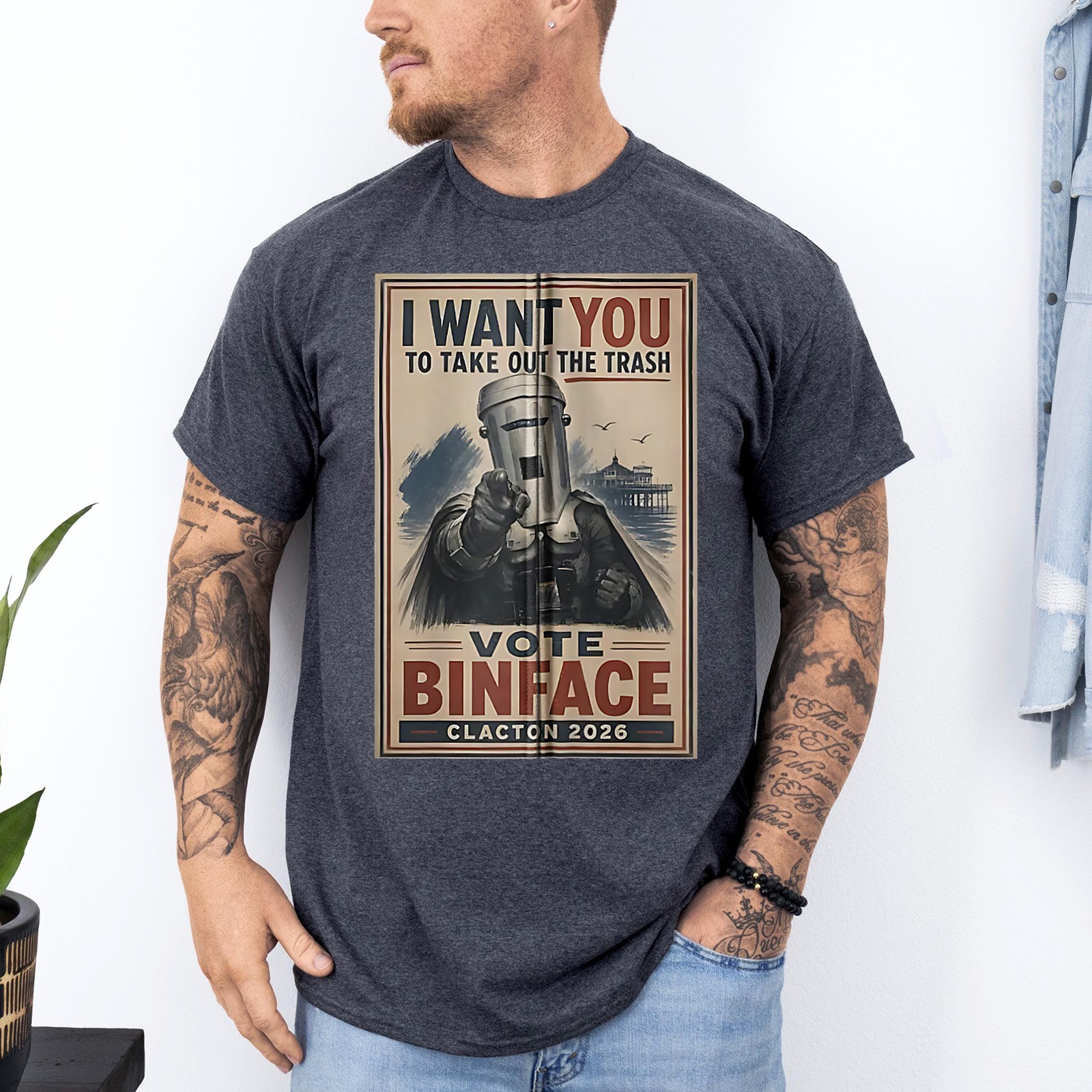 Retro I Want You To Take Out The Trash Vote Binface 2026 Count Binface T-Shirt