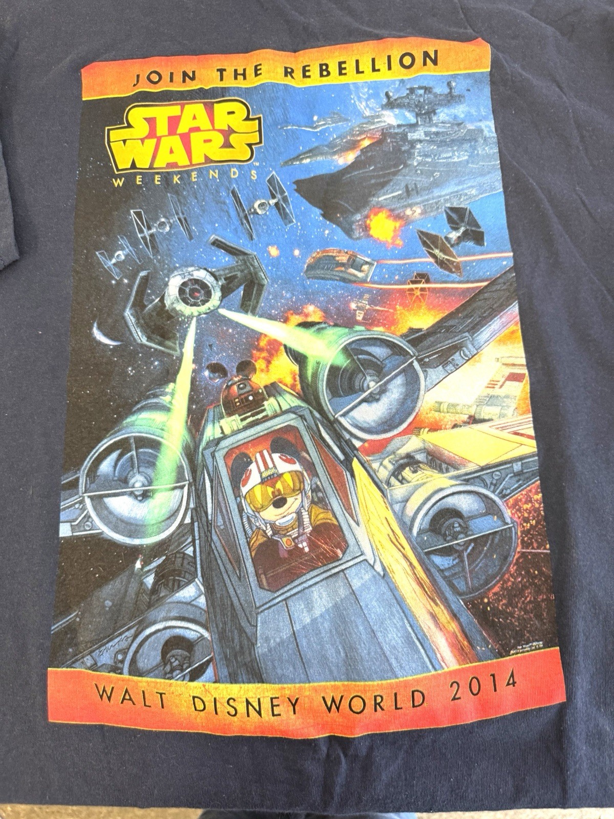 NEW Disney World Star Wars Weekends 2014 T Shirt NWT Join the Rebellion XXL