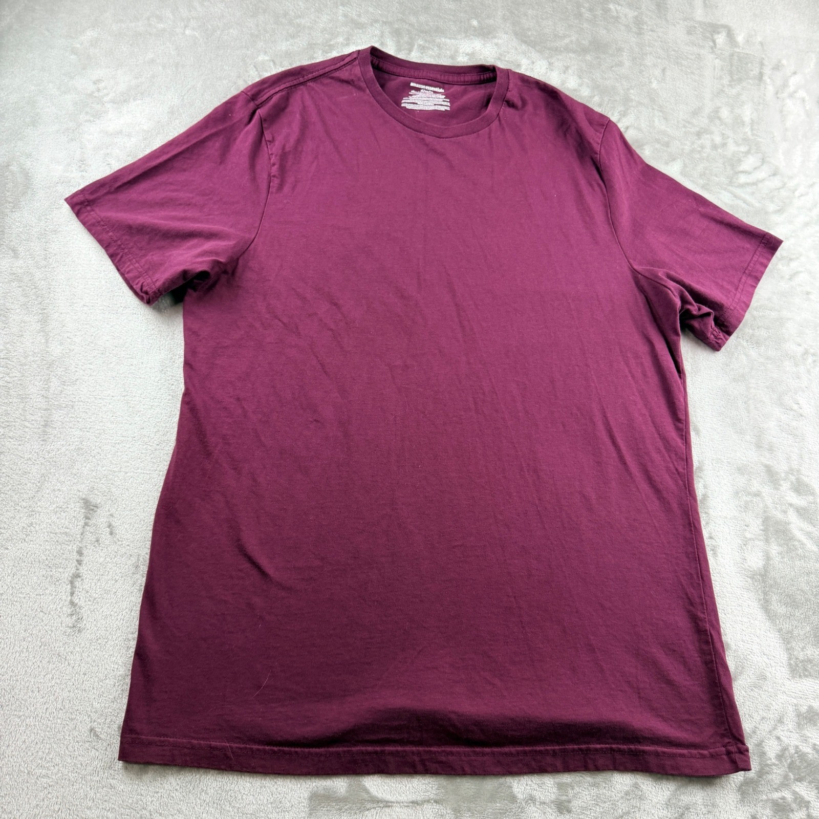 Amazon Essentials Men&rsquo;s XL Slim Fit Short Sleeve Crewneck T-Shirt Burgundy