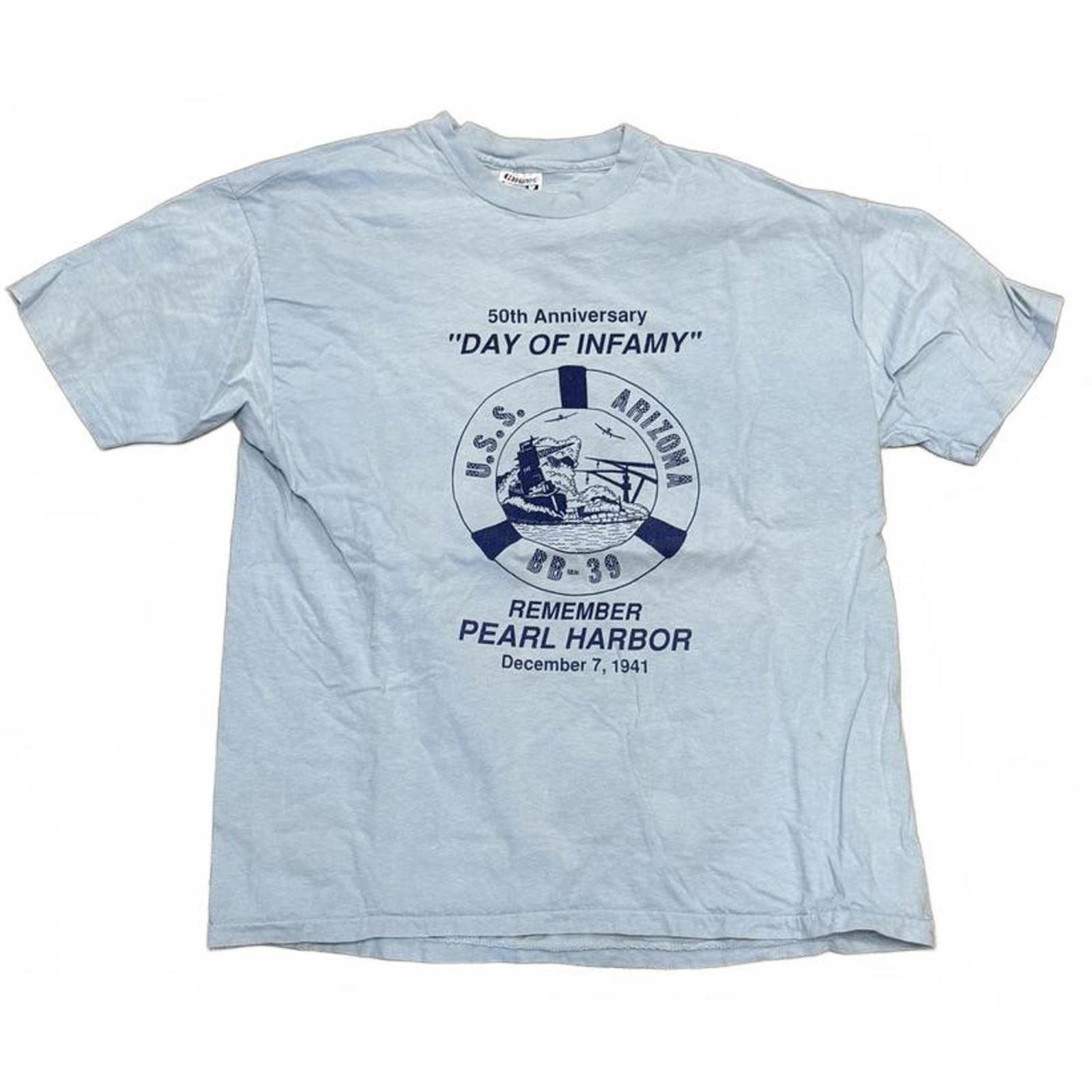 Vintage 1991 Pearl Harbor Atomic Bomb T-Shirt Single Stitch Deadstock Hanes XL
