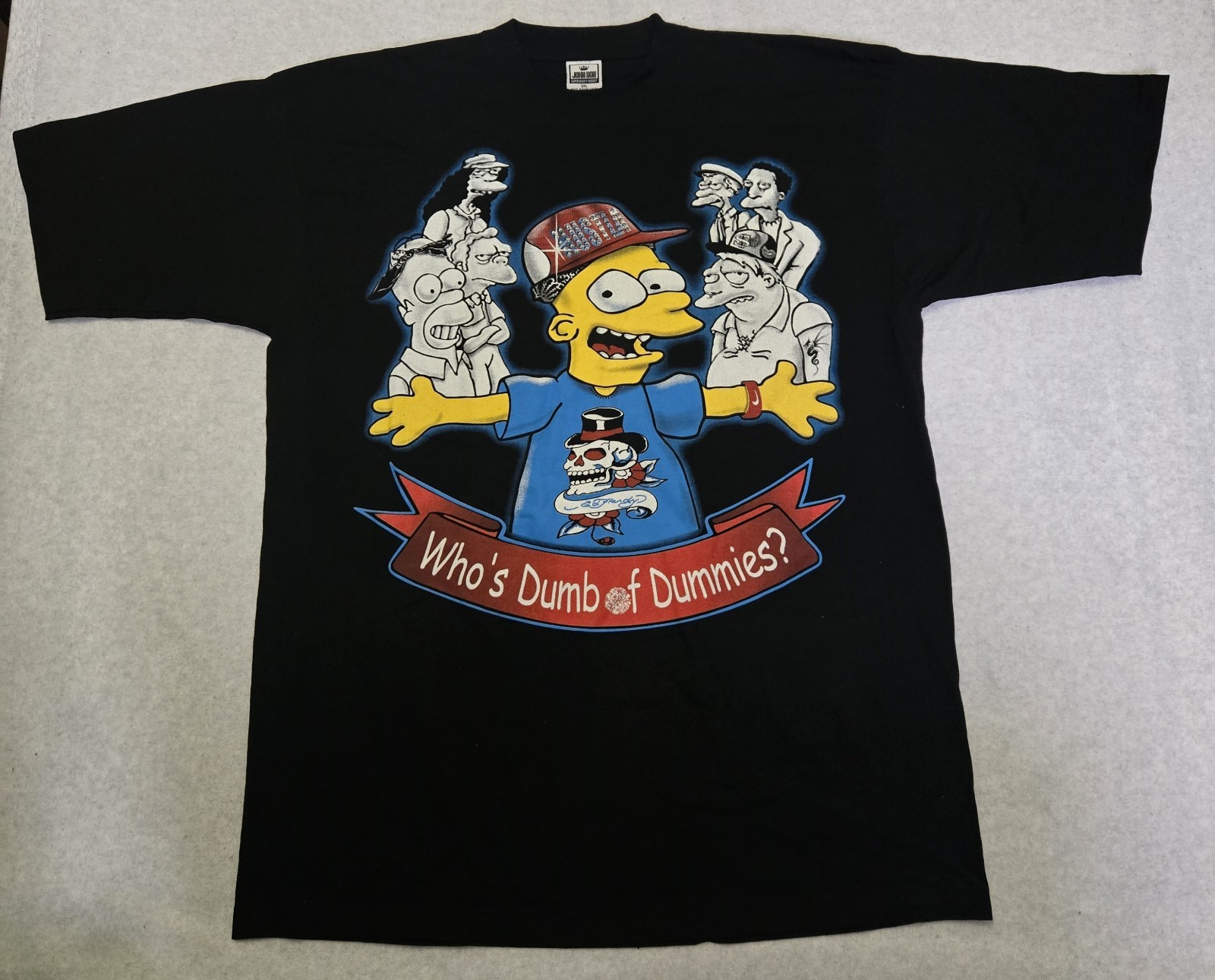 Y2K John Son Men&rsquo;s T-Shirt 2XL Black Simpsons « Who&rsquo;s Dumb of Dummies? »
