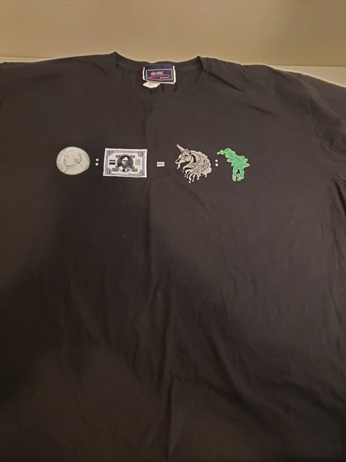 The Office Nbc Experience Store T Shirt Short Sleeve Black Sz XL Dwight Unicorn
