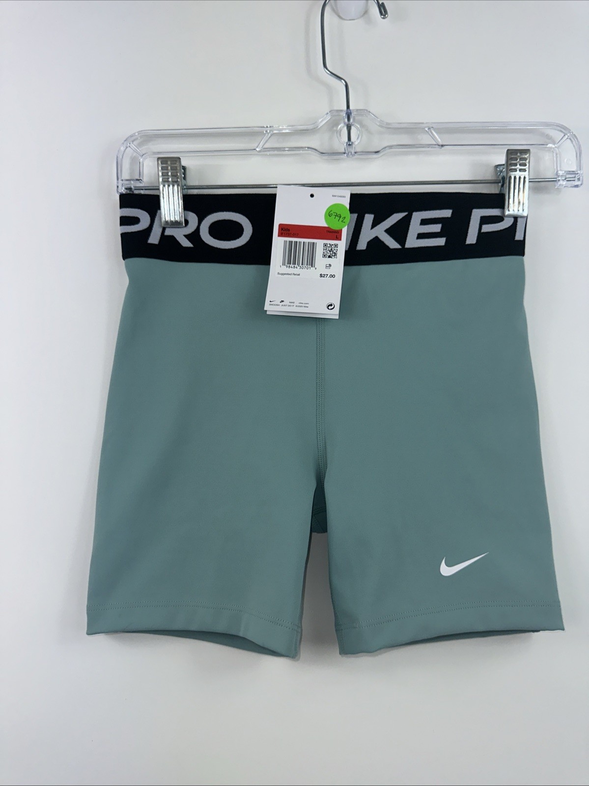 NWT Nike Pro Girls Large 3&Prime; Cannon Dri-Fit Training Shorts $27 IF1713-017