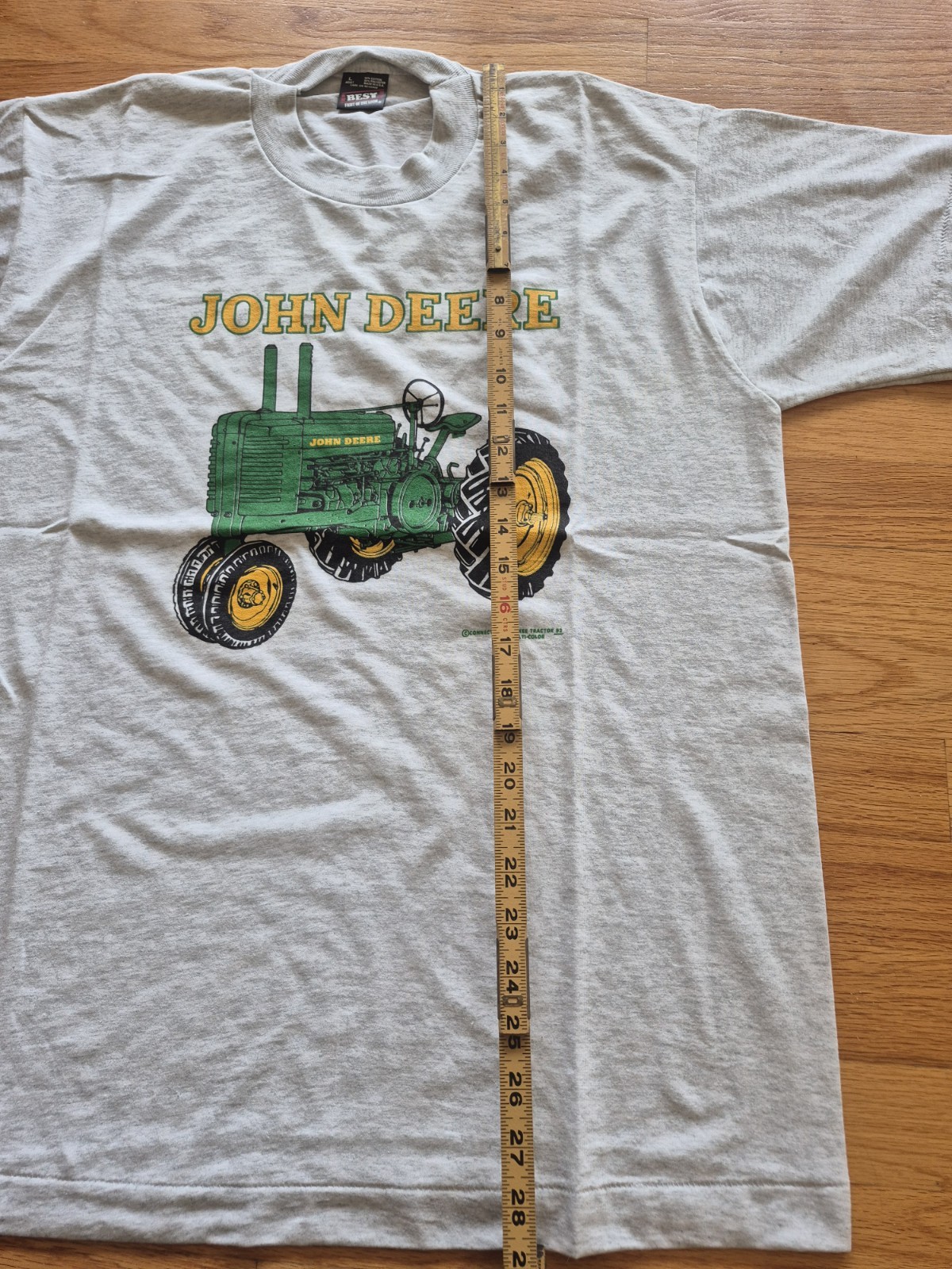 VTG John Deere General Purpose Antique Tractor T Shirt Gray LG New USA