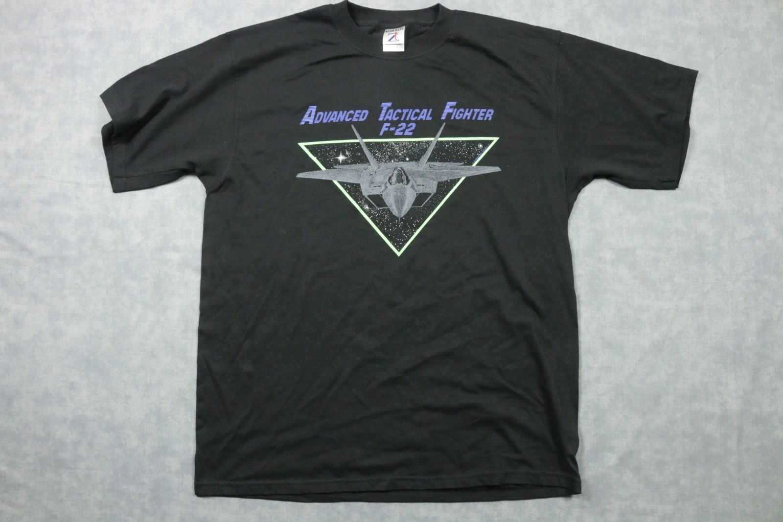 Vintage Advanced Tactical Fighter F-22 Shirt Mens Large Stealth Jet 90s Tee