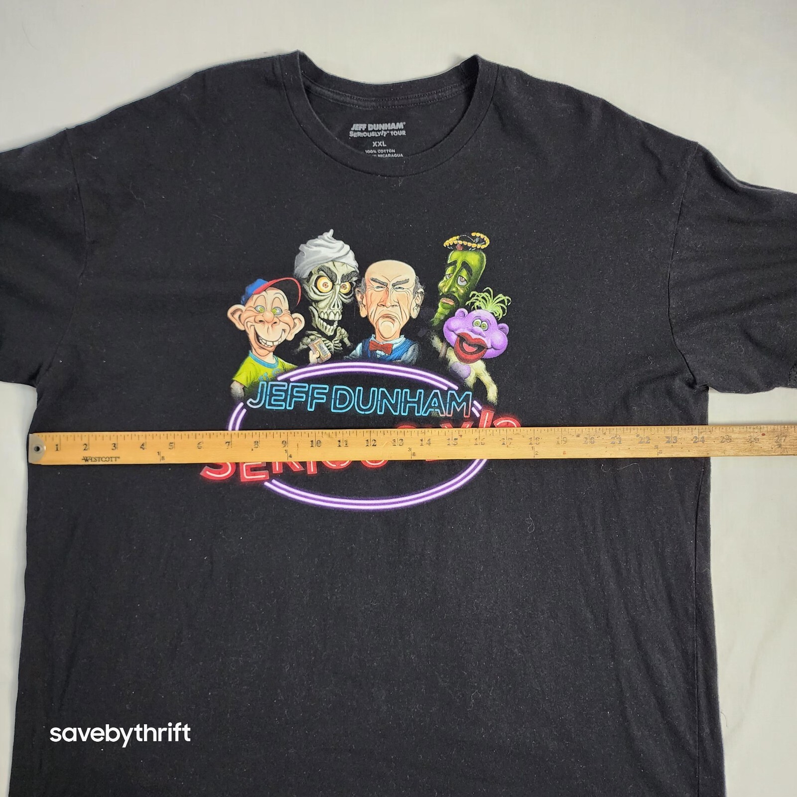 Jeff Dunham Passive Aggressive Tour Comedy Promo T shirt Size 2XL Funny EUC