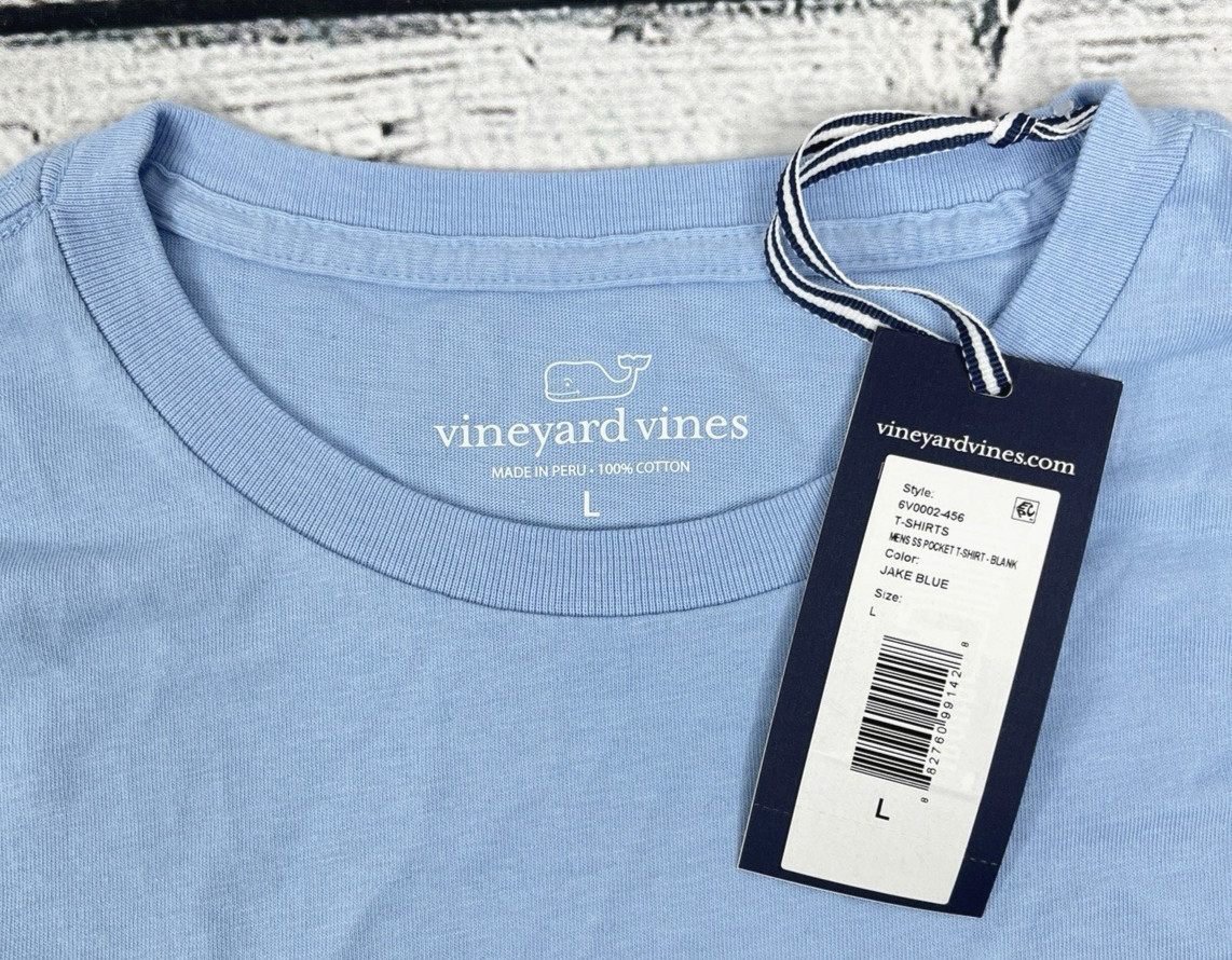 Vineyard Vines Men&rsquo;s Short Sleeve Jake Blue T-Shirt Size Large (L) – NEW