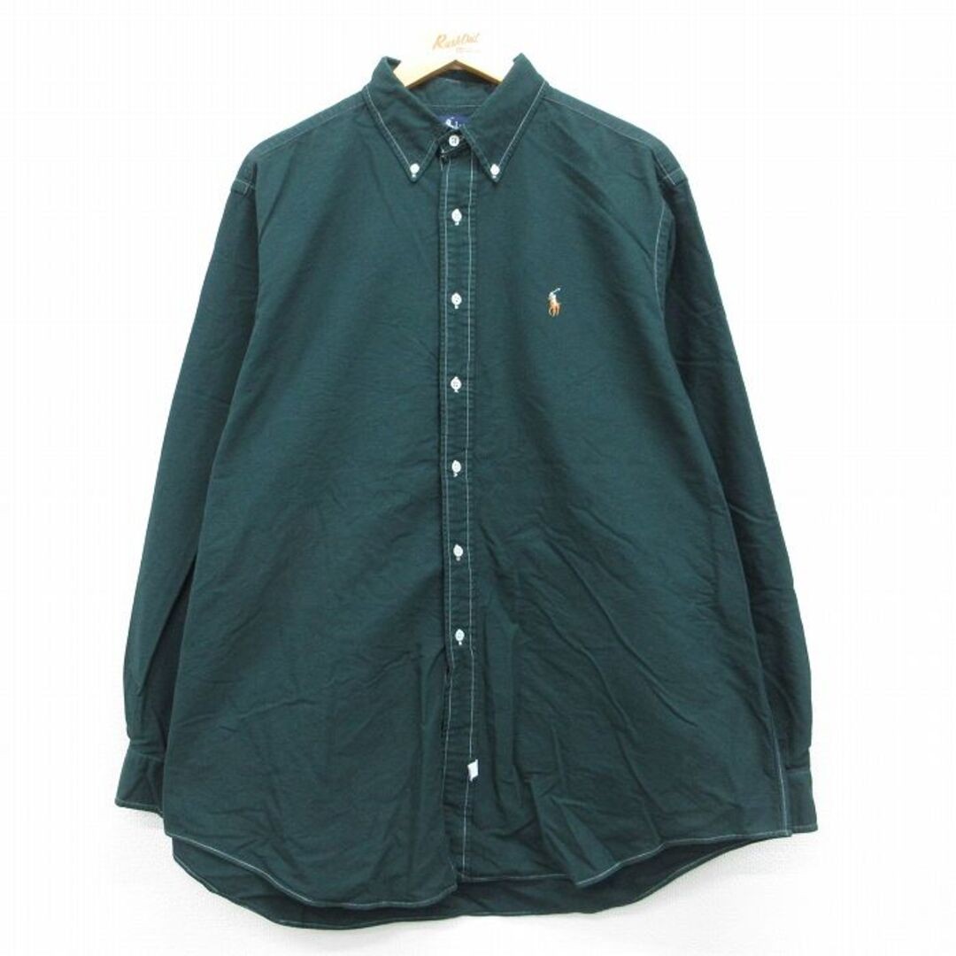 Ralph Lauren Men&rsquo;s Oxford Shirt XL Used 90s Cotton Large Size Japan