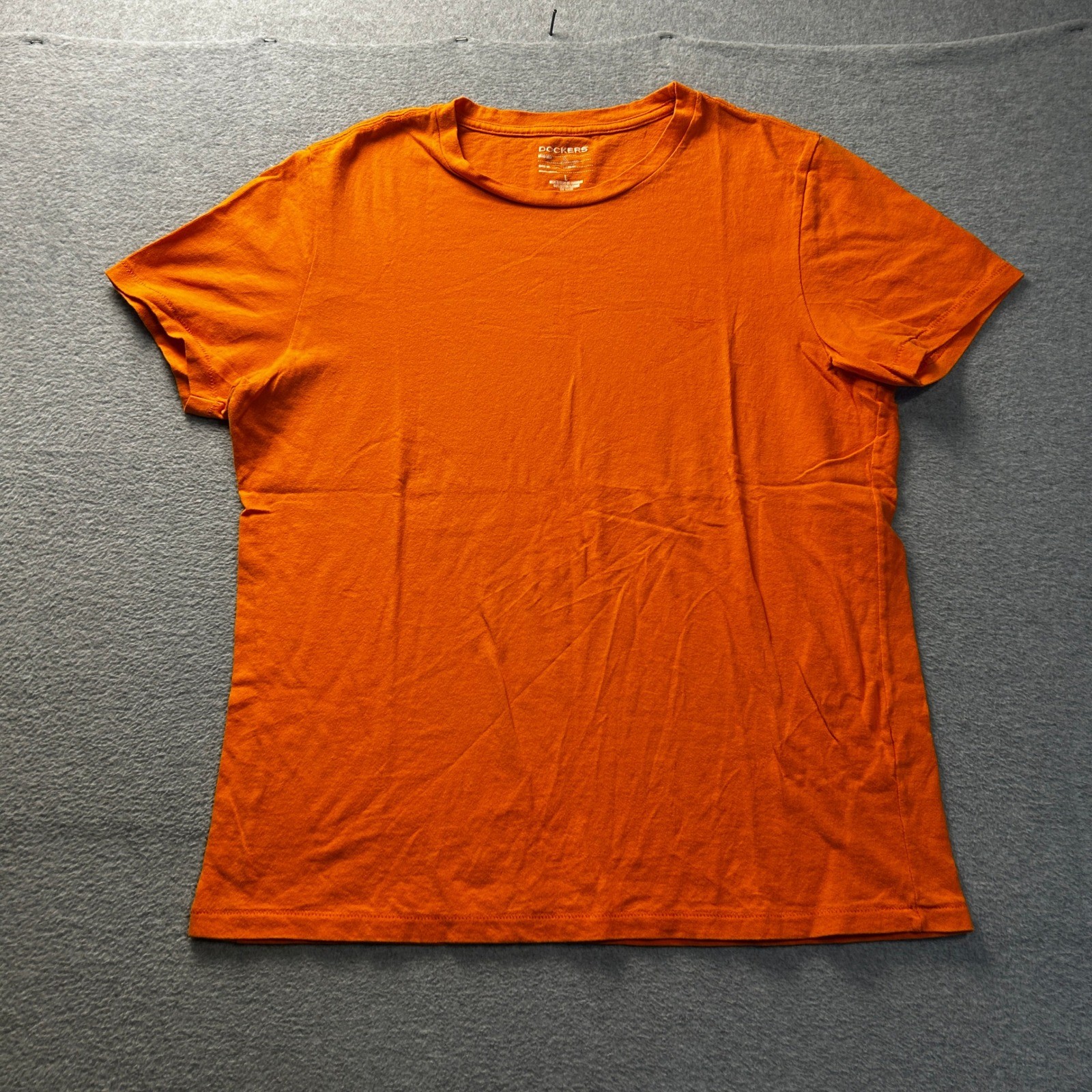 Dockers T Shirt Orange Womens Short Sleeve Crew Neck Casual Tee Cotton