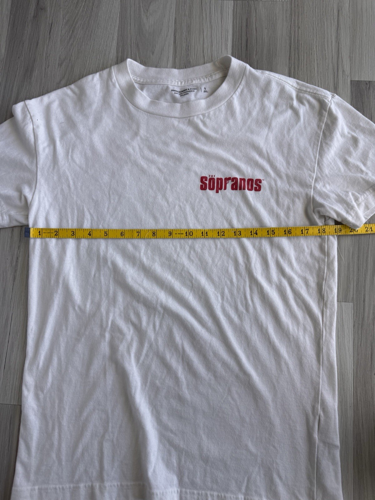 RARE! Abercrombie Fitch HBO The Sopranos L Gangster Mafia Family White T-Shirt