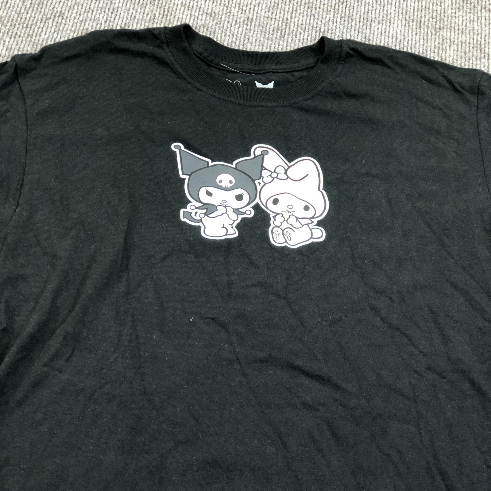 My Melody Kuromi Bioworld Shirt Mens Medium Black Sanrio Graphic Tee Tagless