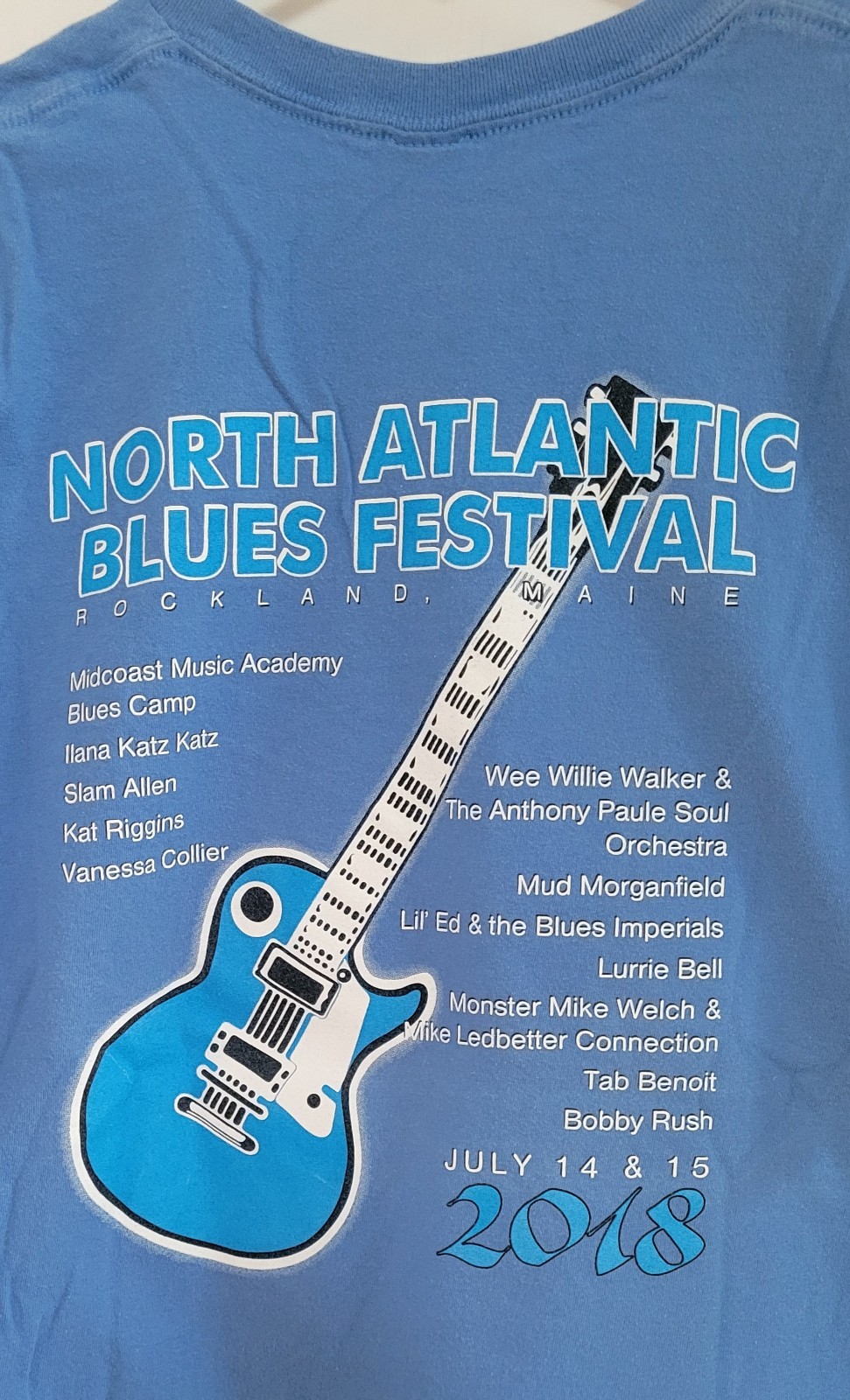 North Atlantic Blues Festival 2018 25th anniv T Shirt Adult L Rockland Maine