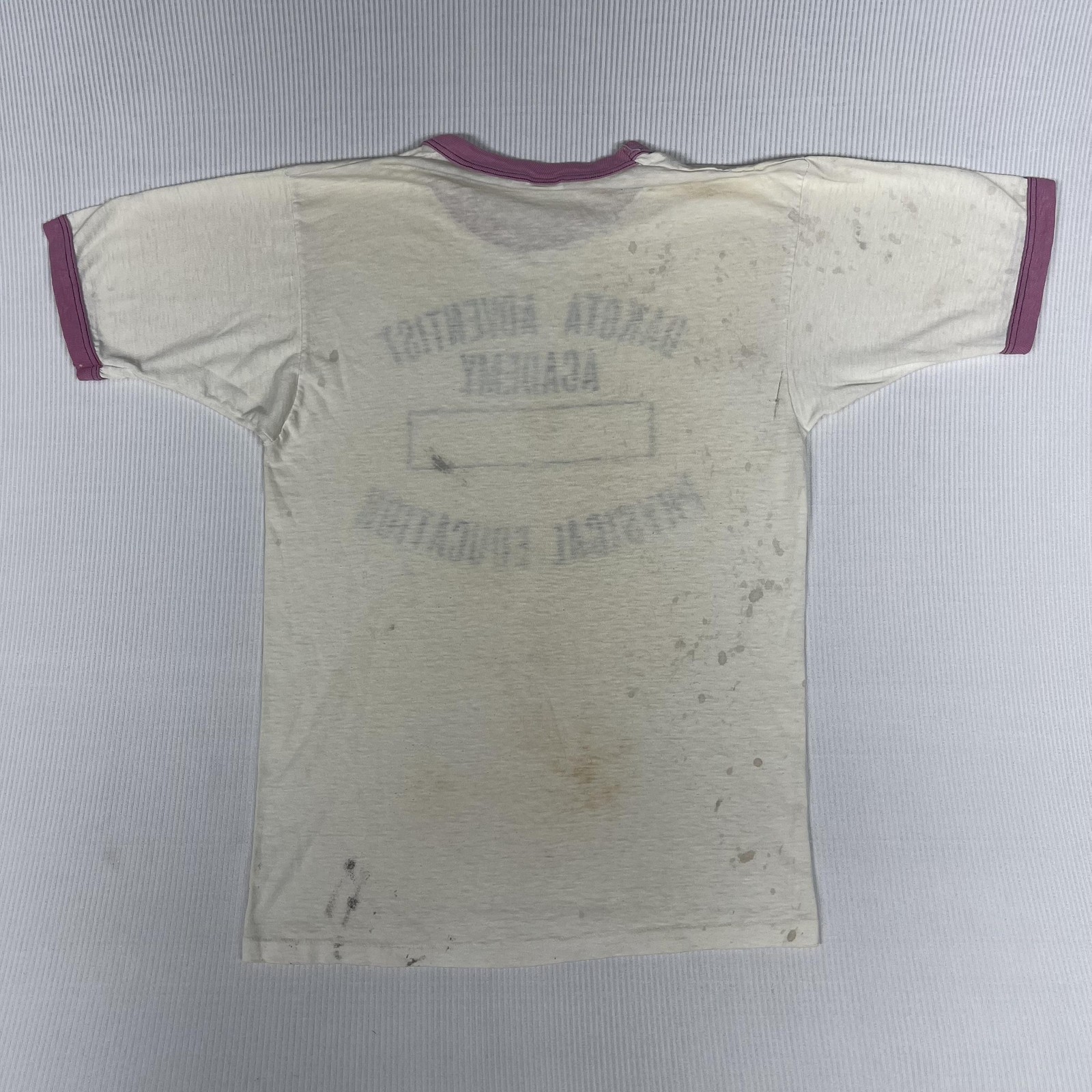 Vintage School Athletics Shirt White Dakota Adventist Academy Ringer PE Tee