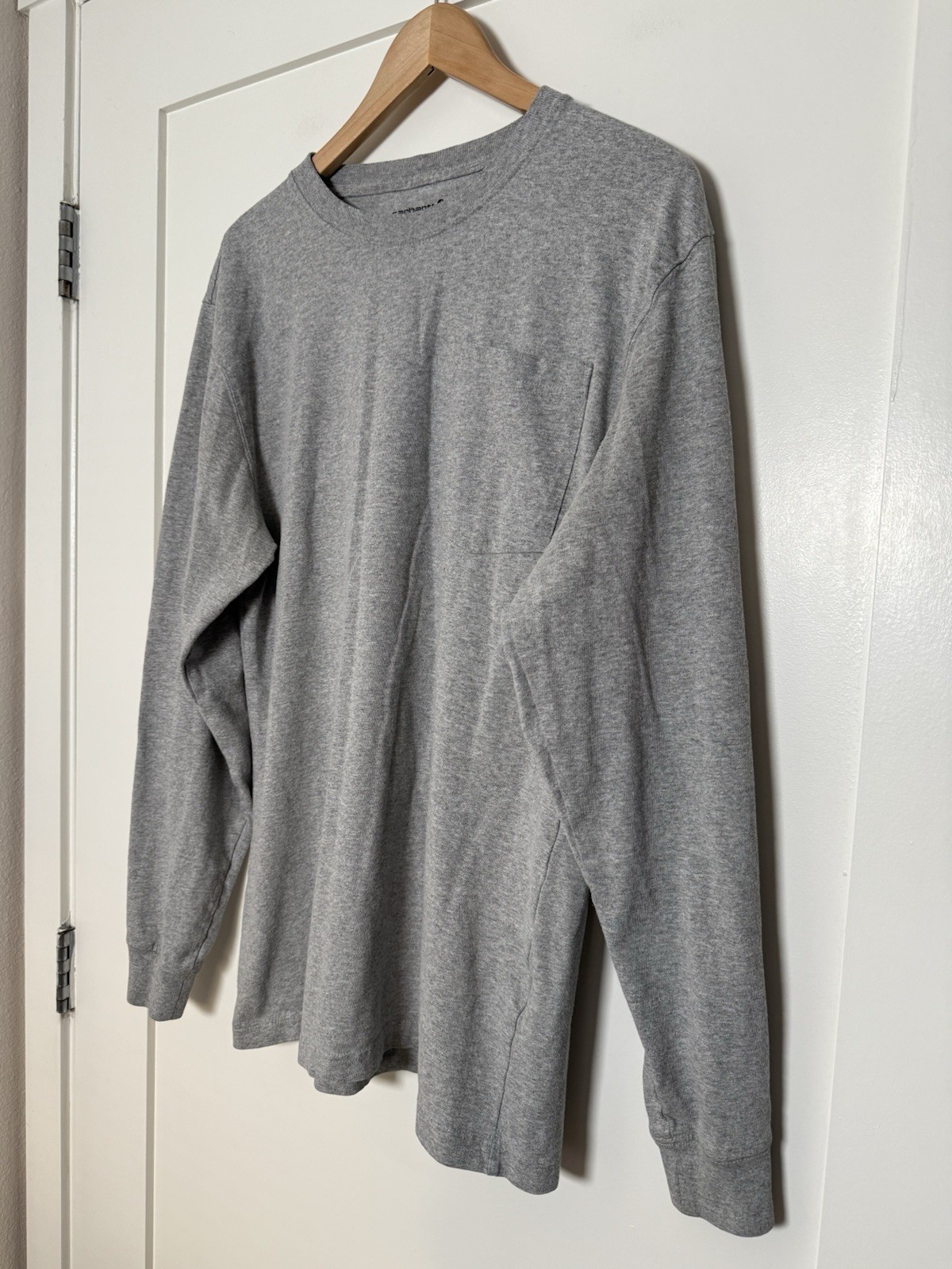 Carhartt Loose Fit Shirt Mens Sz S Gray Long Sleeve Pocket Workwear