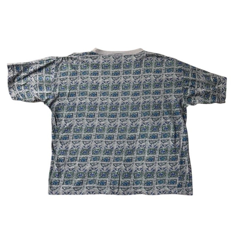 Dockers Vintage 1990s geometric design all over print skate boxy shirt Sz Large