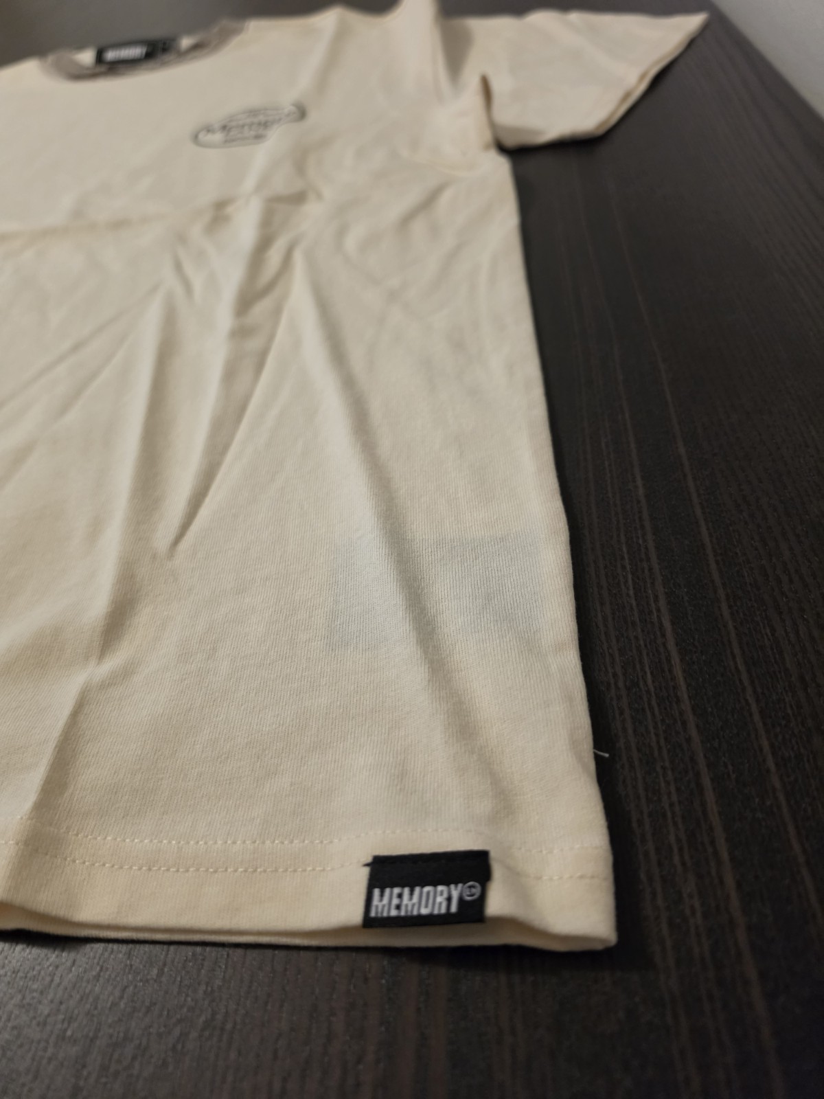Memory Lane Camo Jacquard Collar T-Shirt Off-white Size Large