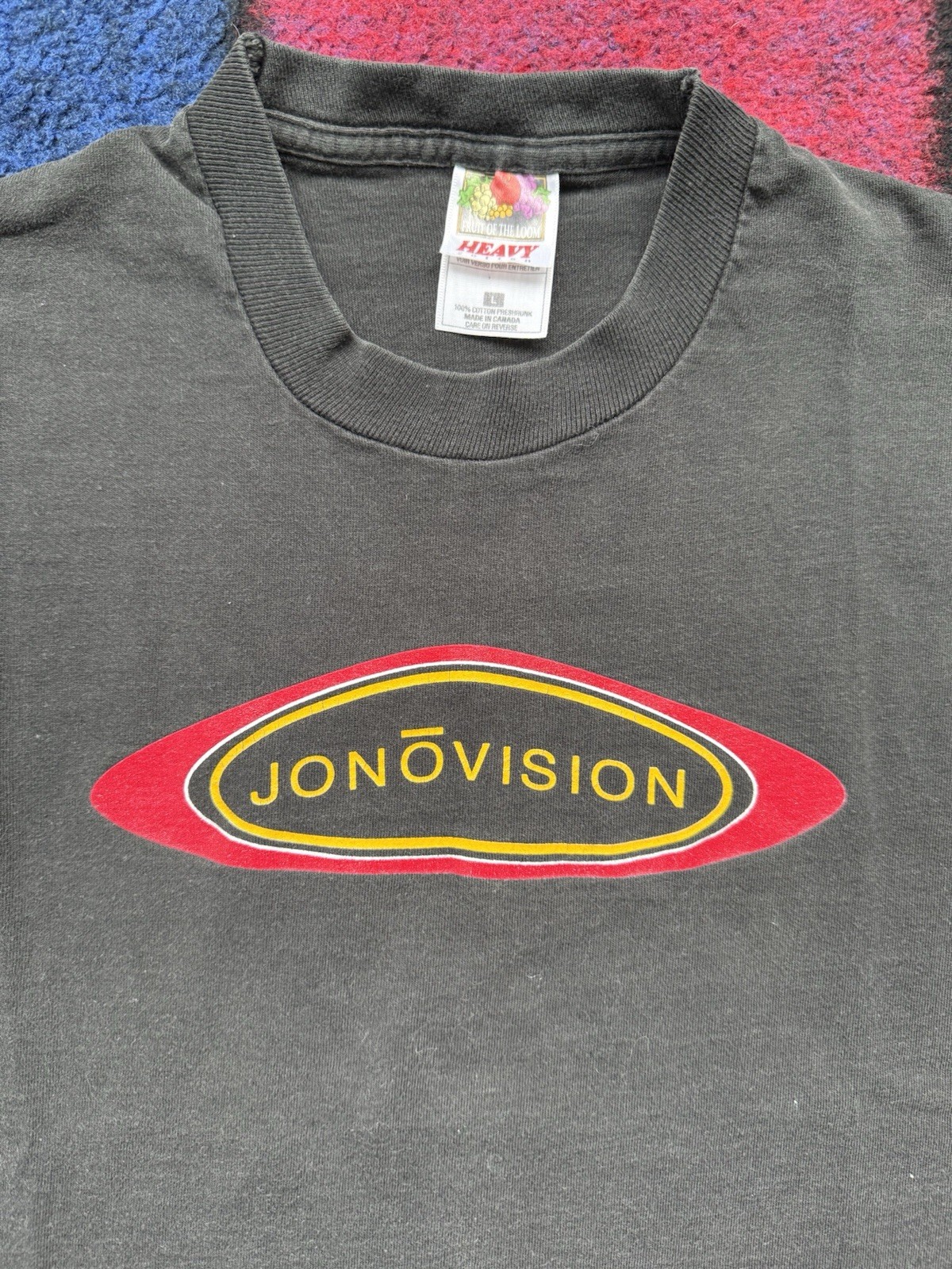 Vintage Y2K Jonovision Canadian Teen Talk Show Spell Out Logo Tshirt Mens L
