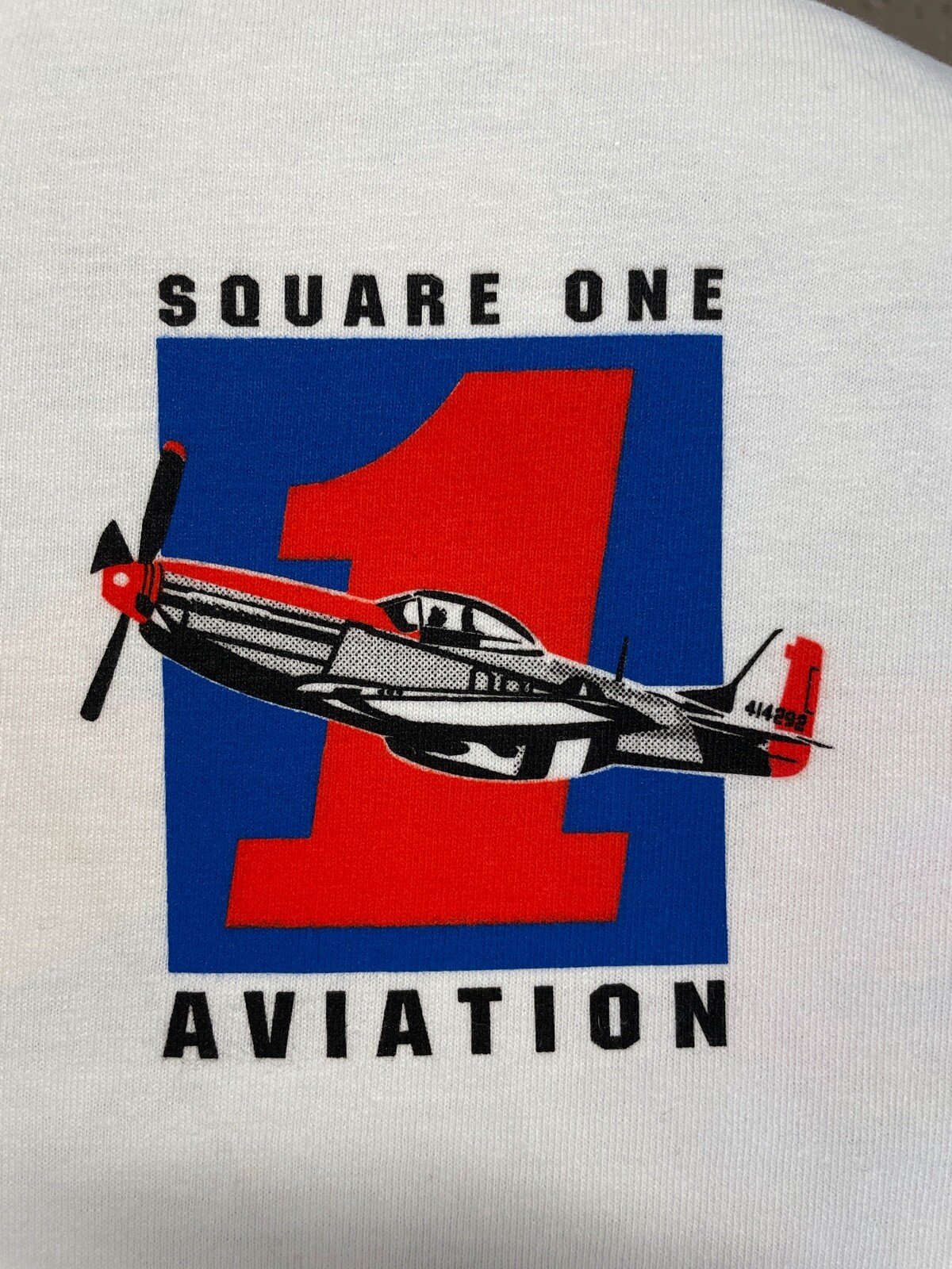MAN-O-WAR P-51 MUSTANG SQUARE 1 AVIATION TSHIRT 2XL GILDAN PRINTED USA