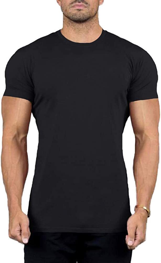 SOCKS&rsquo;NBULK 6 Pack Mens Cotton Crew Neck Short Sleeve T-Shirts Mix Colors Bulk