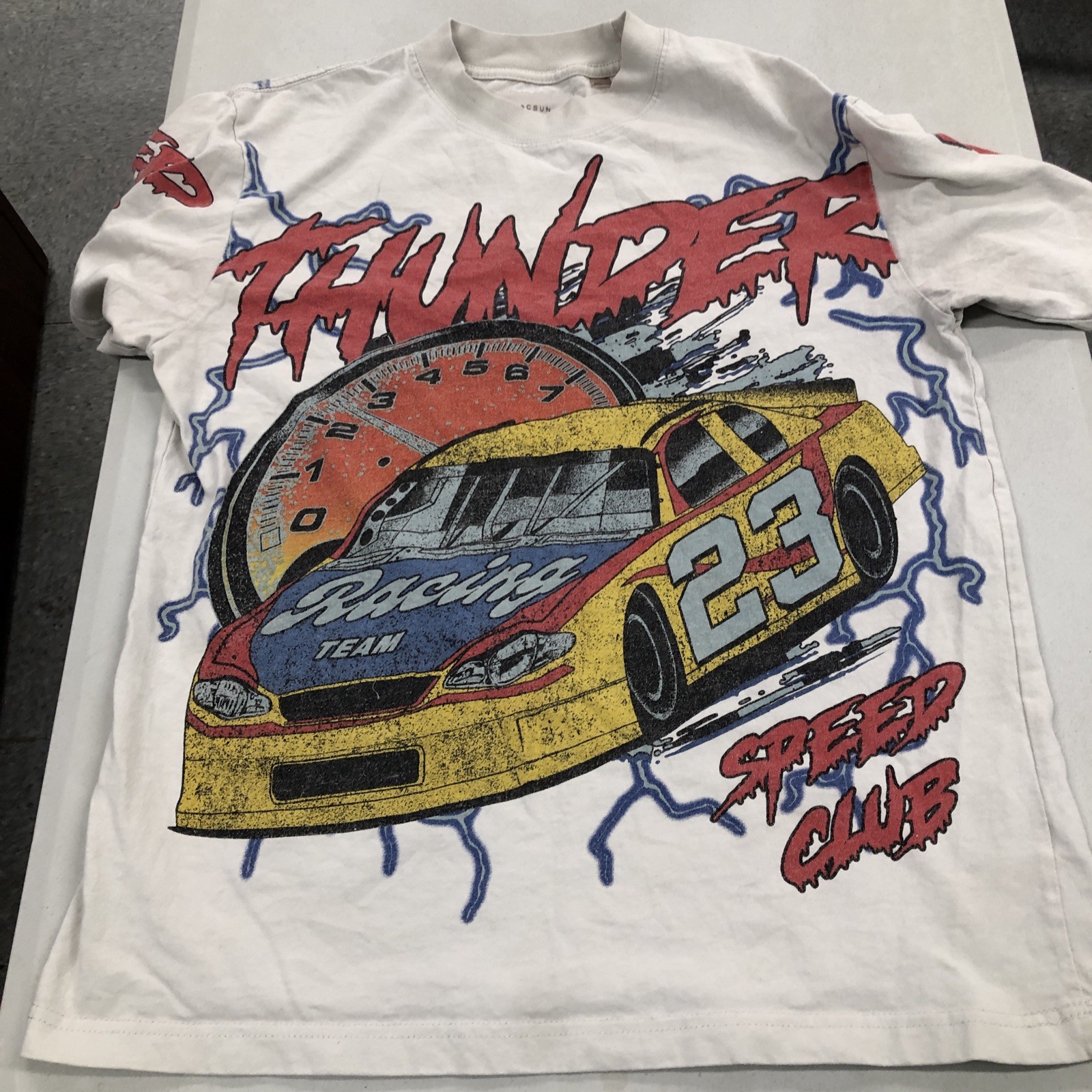 NASCAR Thunder Speed Club Pacsun T Shirt Small Racing Team 2022 See Measurements