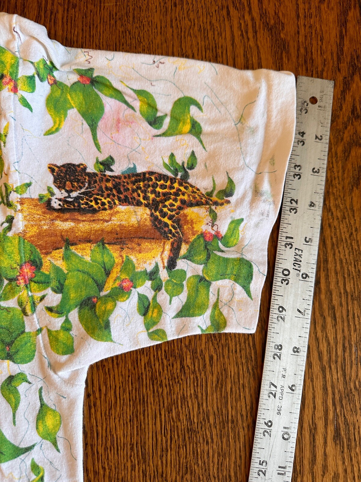 Vtg Wild Oats Shirt Tshirt Tee Jungle AOP XL Made USA Animal Single Stitch