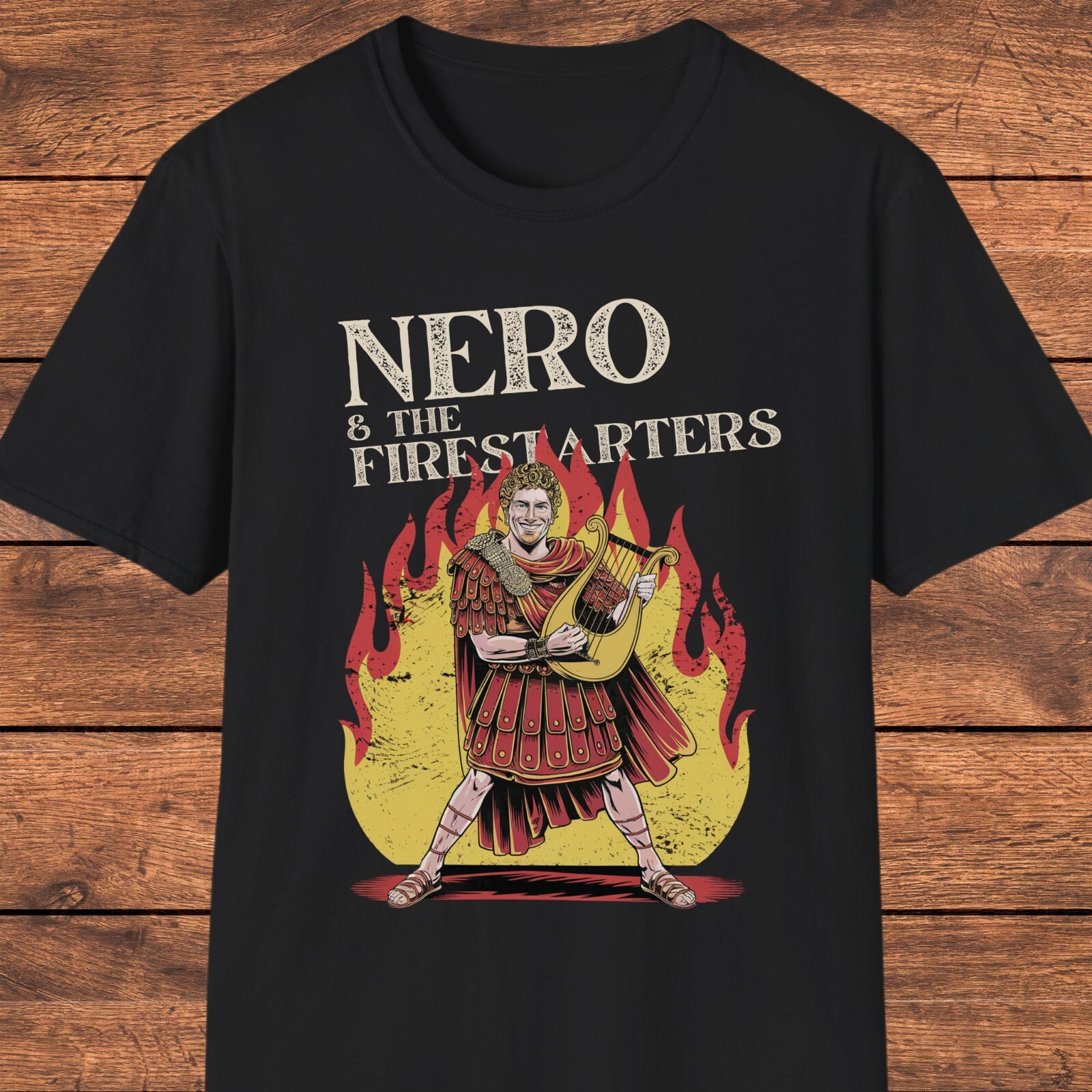 Funny Nero T-Shirt, Roman Emperor Dark Humor, Ancient Rome Band, Historic Gift