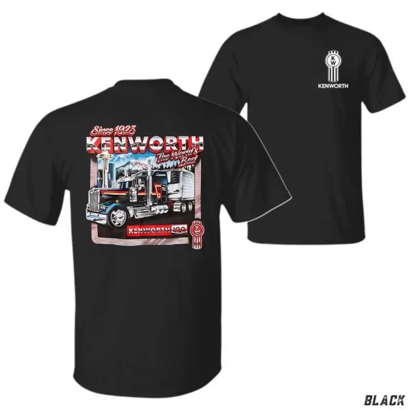 Kenworth 100th Anniversary T-Shirt, Vintage Semi Truck & Column Print, KW Centen