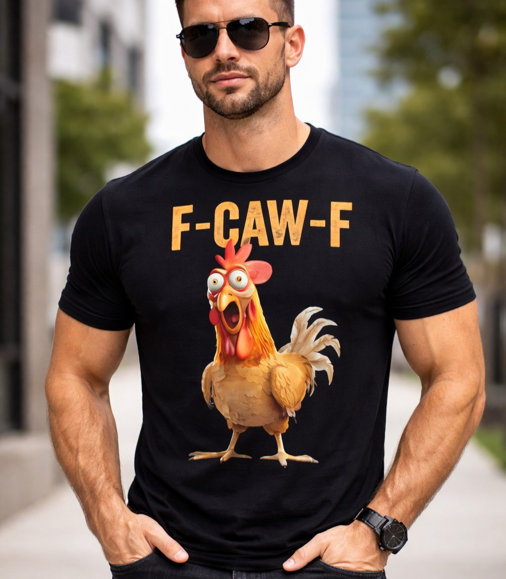 Quote Rooster Meme T-Shirt Funny Chicken Graphic Tee Casual Unisex Shirt