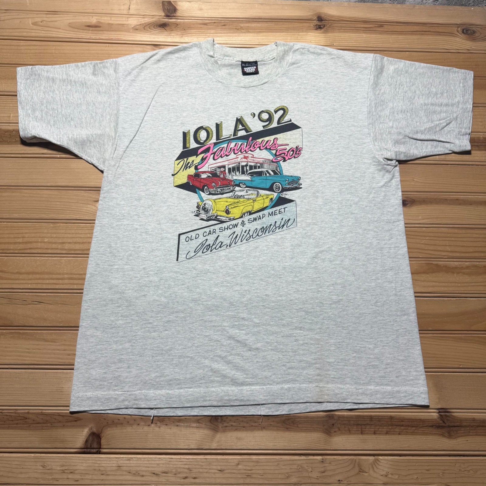 Vintage 1992 Iola Wisconsin Car Show Chevrolet Truck Graphic T-Shirt USA – XL