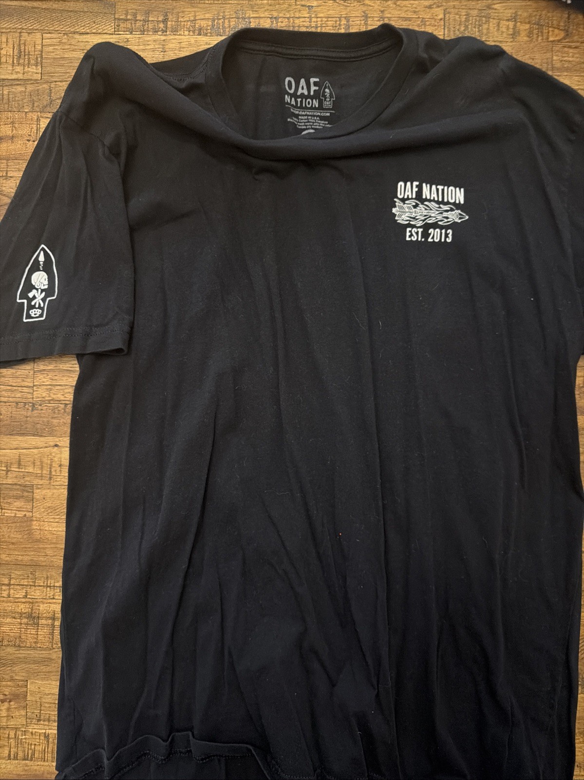 OAF Nation Men’s XL T-shirt Lot. Next Level Apparel Staccato Brand – See Photos