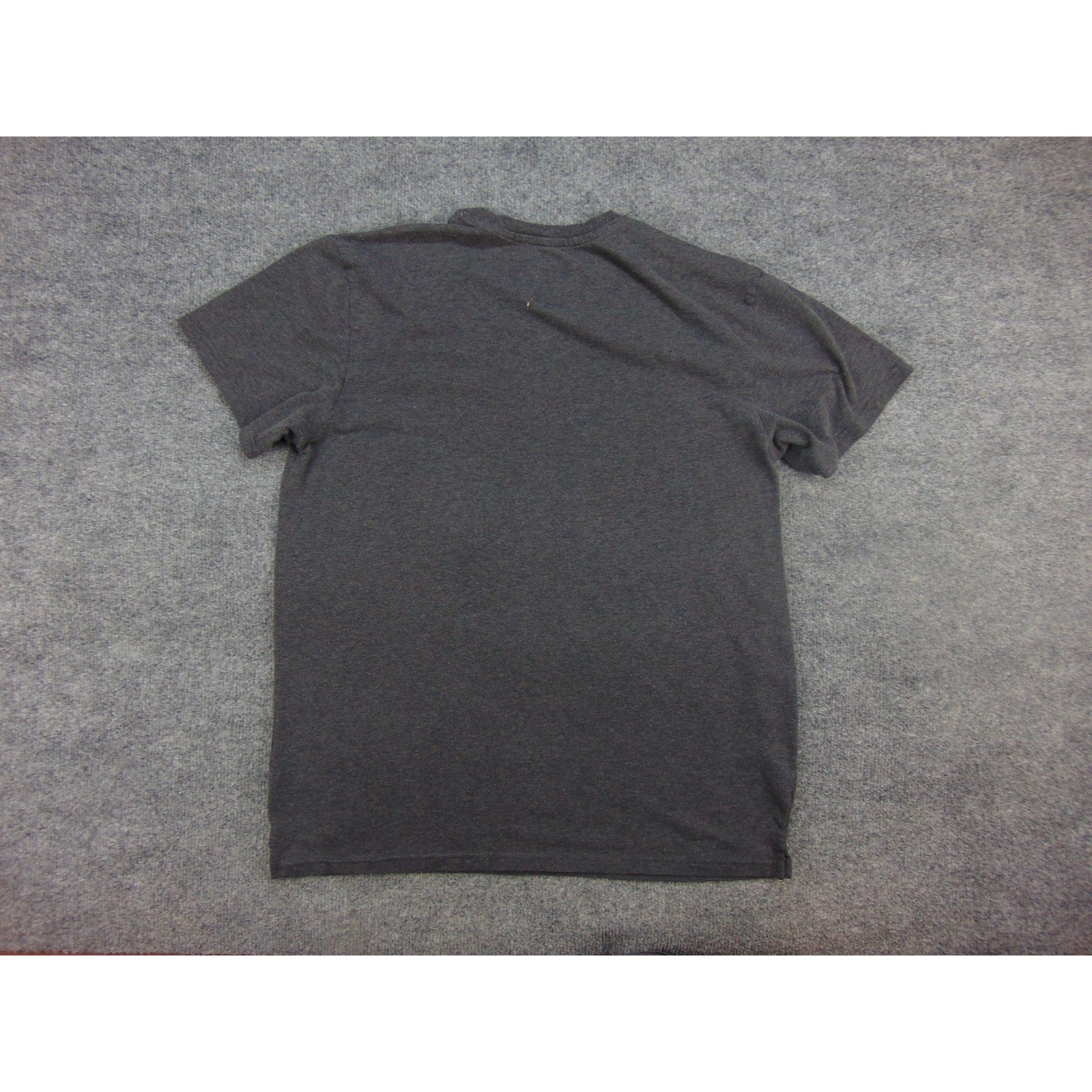 Polo Ralph Lauren T-Shirt Mens Medium V-Neck Charcoal Gray Solid Pony Logo Tee