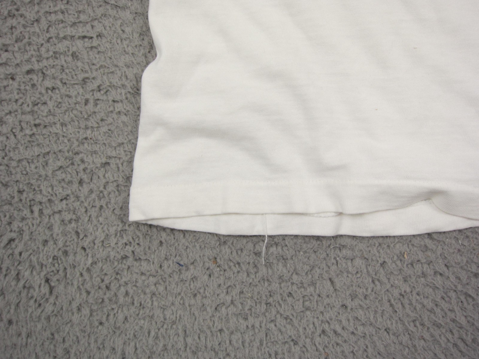 Vintage Shirt Mens Large Tall LT White Single Stitch Basic Casual 80s 70s Blank