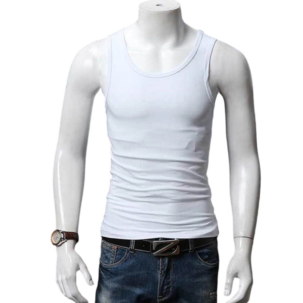 Men&rsquo;s Comfort-Fit Sleeveless Tank Top Featuring U-Neck for Daily Fitness Wear