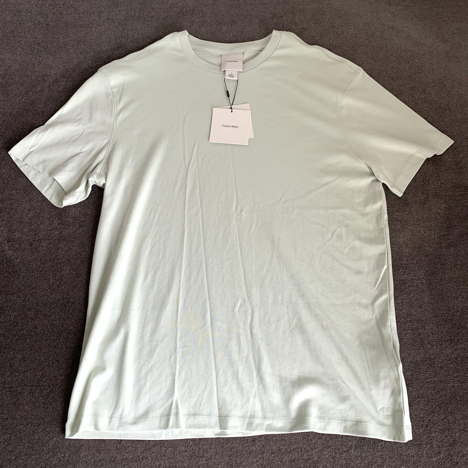 Calvin Klein Men&rsquo;s M Short-Sleeve Supima Cotton Soft Interlock T-Shirt Greens