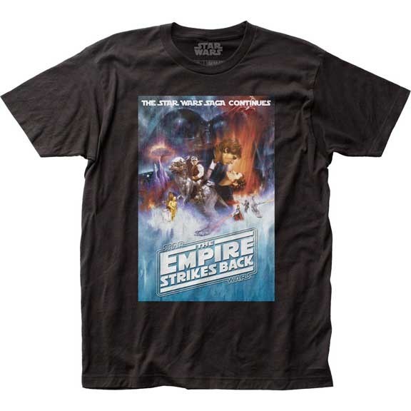 Men&rsquo;s Star Wars Empire Strikes Back Poster T-Shirt Darth Vader Han Solo – New