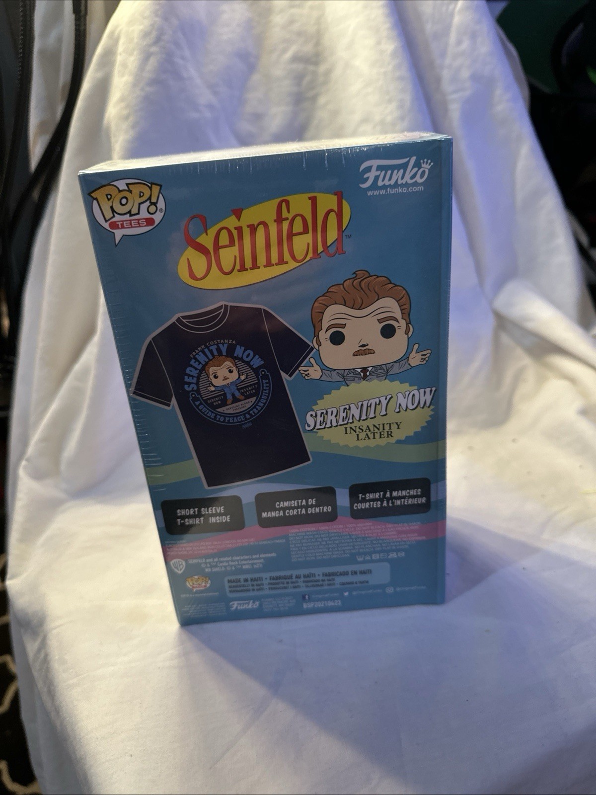 Funko Pop Tees Seinfeld Serenity Now By Frank Costanza T-Shirt Large NEW