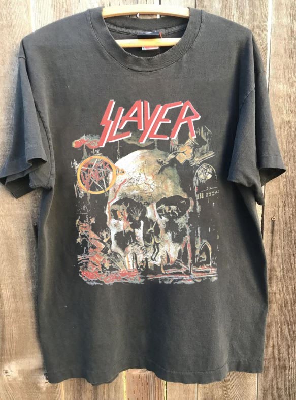 Slayer Band Tour Shirt Rare Design Charcoal Unisex Shirt Men Women S-5XL KH18853