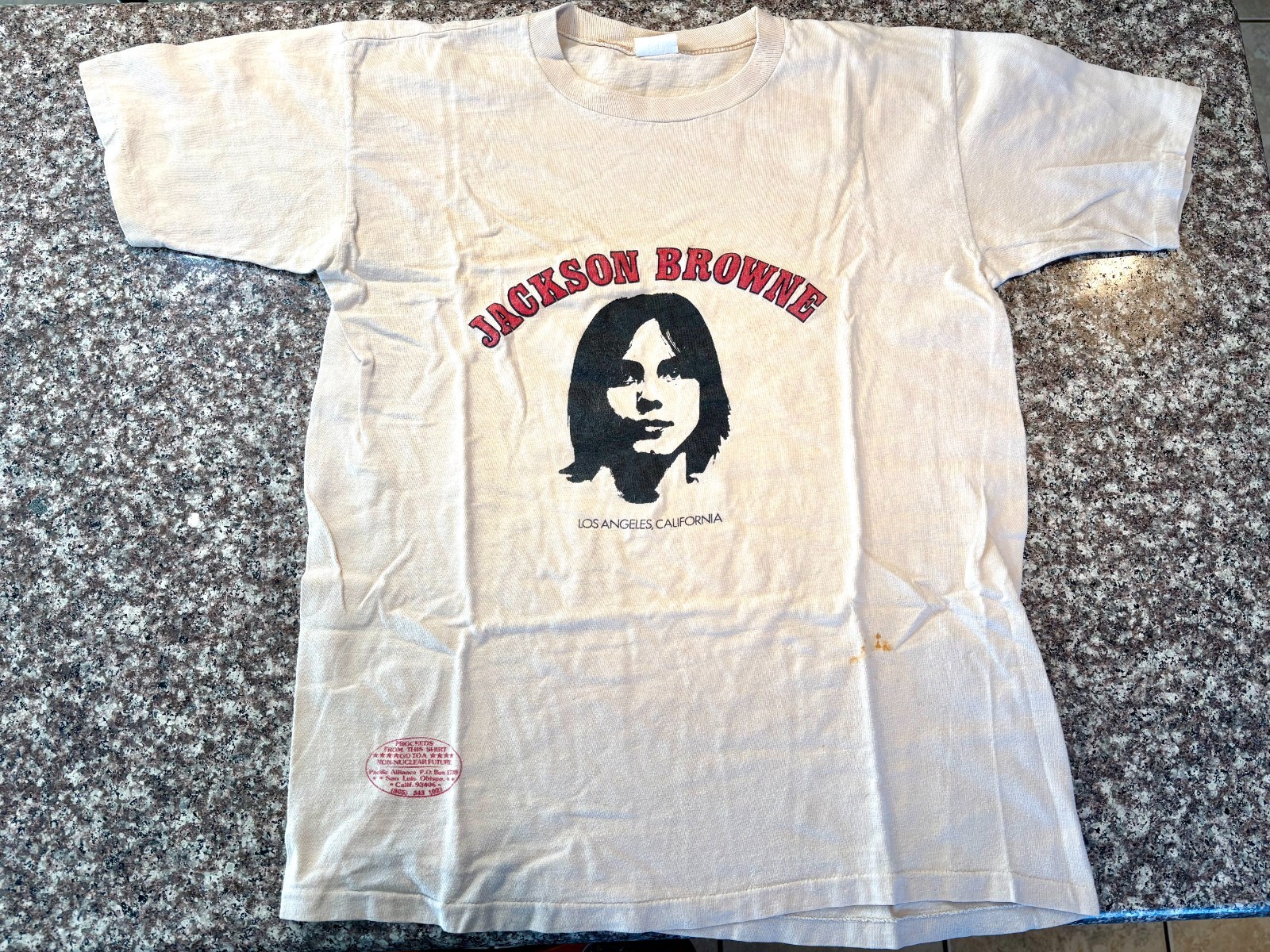 Vintage 1970&rsquo;s Jackson Browne Non-Nuclear Future Benefit Concert T-Shirt, Large
