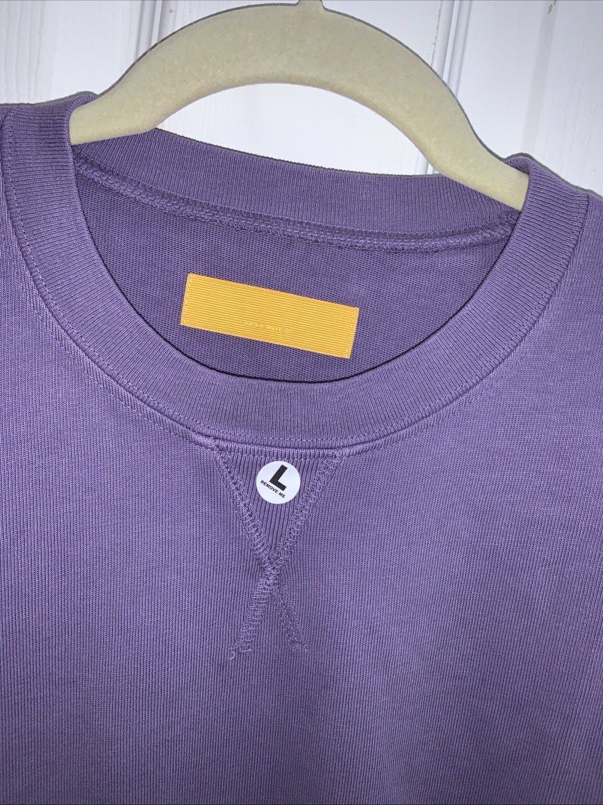 Yellow Label Co Heavy Long Sleeve T-Shirt Purple Size L