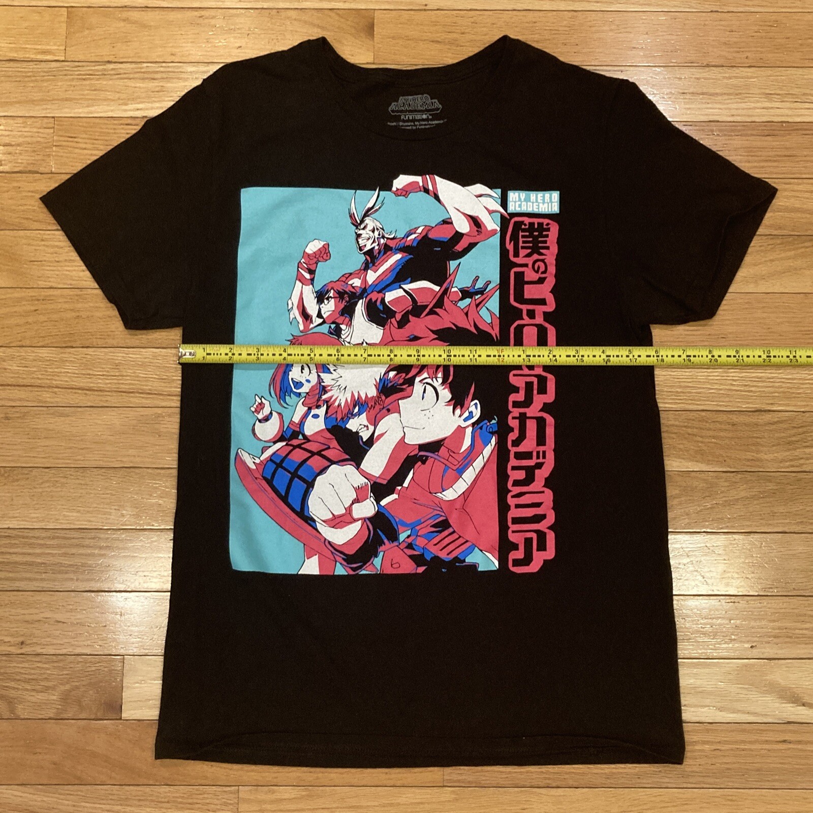My Hero Academia Mens Shirt Size Medium Black Anime Graphic Tee Japan
